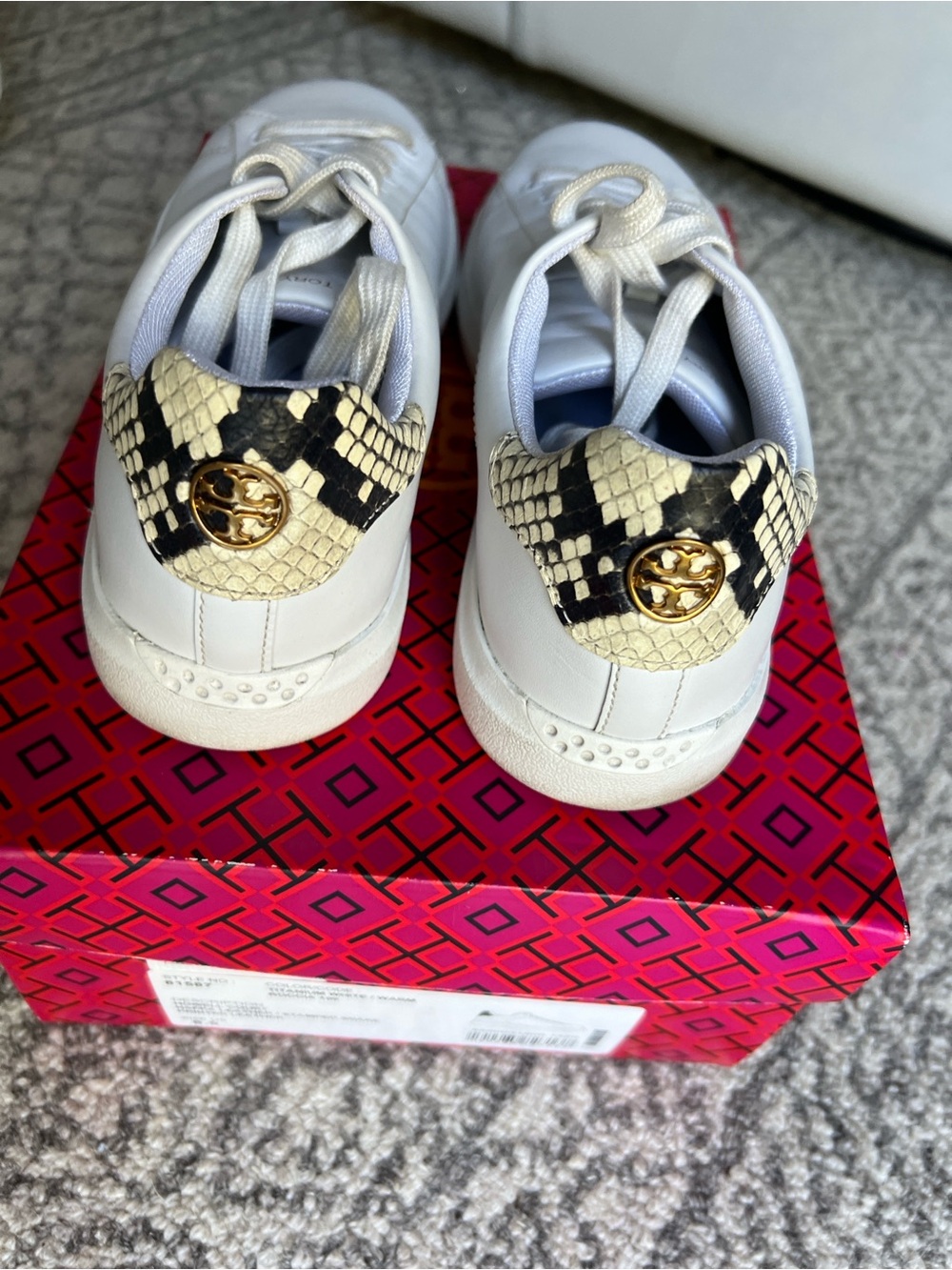 Tory Burch Nappa Leather Sneakers; 8.5 women’s